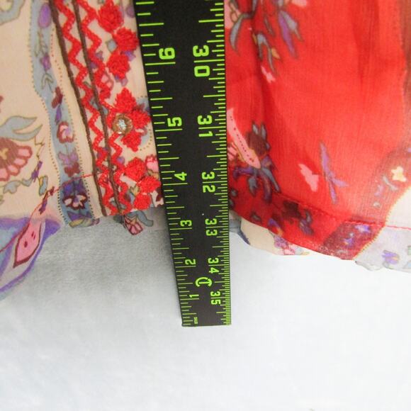 Raga Mini Dress Womens Small Embroidered Boho Flowy Peasant Tunic New NWT - Picture 13 of 14